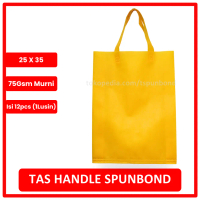Tas Spunbond Handle ukuran 25x35 Satuan - Warna Kuning Kunyit