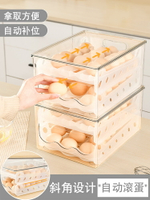 冰箱雙層大容量雞蛋收納盒抽屜式雞蛋保鮮盒滾動裝雞蛋筐神器