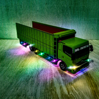 miniatur truk tronton hino full lampu