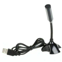 Adjustable USB Laptop Microphone Universal Mini USB Microphone Stand Mic With Holder Studio Speech For Desktop PC Live Streaming