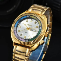 Business High Quality Luxury Fashion Quartz Watch Men Steel Seiko Watches Automatic Date Personality WristWatch Sports AAA Clock