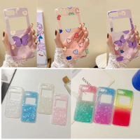 Fashion Cute Transparent Shell Butterfly Heart Phone Case For Moto Razr 2022 6.7inch Case for Motorola Razr 2022 5G Cover