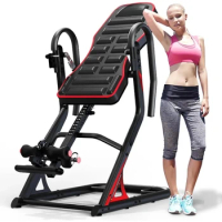 Heavy Duty Inversion Table for Back Pain Relief 3D Memory Foam Back Inversion Table with 180 Degree 