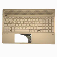 New Original Top Cover Upper Case For HP Pavilion 15-CS 15CS Palmrest With Backlit Keyboard Gold