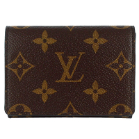 LV M63801 Monogram LV老花押扣名片夾