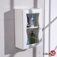 【LOGIS】40CM朵娜單門防水浴櫃 化妝櫃 吊櫃 櫥櫃