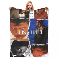 L-Luis Miguel Blankets Mexican Singer Concert Airplane Travel Flannel Throw Blanket Warm Soft Couch Bed Custom Bedspread Gift