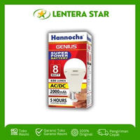 Lampu LED Emergency Hannochs 6 / 8 / 10 / 12 / 15 Watt MENYALA SAAT MATI LISTRIK GARANSI 8 W