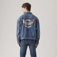 【LEVIS】Pride平權系列 男女同款 造型刺繡牛仔外套 人氣新品 002FF-0000