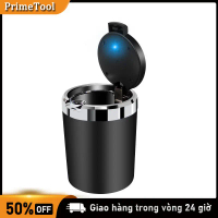 [Xu hướng hot] Gạt tàn thuốc ô tô LED, chất liệu inox, vỏ ABS chống cháy, nắp đóng mở tự động，gạt tà