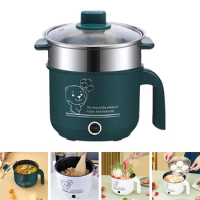 1.8L 1-2 People Mini Electric Cooker Food Noodle Single/Double Layer Multifunction Non-stick Pan steam Cooking Machine For Home