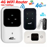 100/150Mbps 4G LTE Wireless WiFi Router 4G LTE USB Dongle Portable Mobile Wireless Router Hotspot SIM Unlocked WiFi Repeater