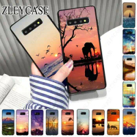 Beautiful scenery under colorful clouds at sunset For Samsung Galaxy Note9 note10 note20ultra S23 S21FE S22PLUS S24ULTRA cases
