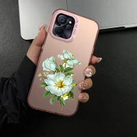 เคสโทรศัพท์, สำหรับ Realme 9I 5G และ 10 5G, ดอกไม้กึ่งโปร่งใสและบางเฉียบ, ฝ้า, เคส, Casin