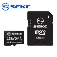 【SEKC】128GB MicroSDXC U3 V30 A1 記憶卡-附轉卡