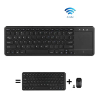 Ultra thin 2.4GHz Wireless Touch Keyboard with Multi-touch Touchpad for Android TV BOX Notebook Laptop Smart TV Windows 10/7