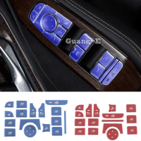 For Nissan X-trail Xtrail Rogue 2021 2022 2023 Door Window Lift Switch Button Cover Sequin Lid Frame Trim Stickers Accessories
