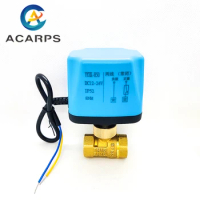 1/2" Normally Closed/Open Two Wire Motorized Ball Valve Electric Ball Valve AC220V DC12V DC24V