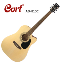 【CORT】AD810C-OP嚴選雲杉面板41吋民謠吉他-五大好禮/缺角造型/原廠公司貨