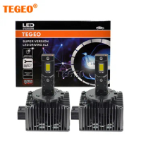 2PCS TEGEO D1S LED Headlight D3S Car LED Headlamp Bulbs 70W 18000LM Super Bright Plug&amp;Play 6000K White D1S D2S d3S D4S LED Light