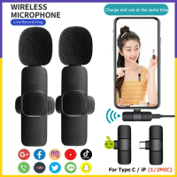 【Fast Ship】K9 Mini Wireless Lavalier Microphone for Phone Portable Audio Video Live Vlogging Video Recoding Interview