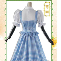 New  Little Girl Cos Identity V Dorothy Performance Star Daily Outfit Game Bowknot Wig Shoes