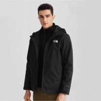 【The North Face】男 ARROWOOD 兩件式防水排濕耐磨登山健行連帽外套_亞洲版型.夾克(7WAH-JK3 黑 N)