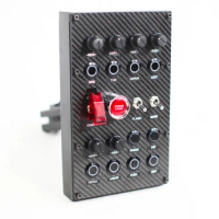 Simracing Carbon Fiber Panel Central Control Box for Fanatec Simagic Thrustmaster and Logitech Series Racing Games