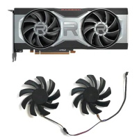 2PCS 85MM AUB0812VD-00 4PIN FDC10H12S9-C RX6700 6700XT GPU Cooler for AMD RX6700 6700XT Graphics Cooling Fan