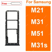 For Samsung M21 M215F/DS M215F/DSN M31 M315F M31S M317 M317F M51 M515F SIM Card Tray Adapter Card Reader Socket Connect Parts