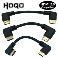 4K*2K 60HZ HDMI 2.0-Compatible 90 degree Angle HDMI Male to Male computer monitor splitter digital cable HD Left Right cable