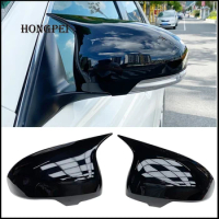 FOR Toyota WISH 2010 Car Body SIDE DOOR REARVIEW MIRROR COVER STICKER TRIM Car-styling ABS Carbon Print Auto Parts