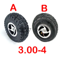 3.00-4 tire wheel 10 inch tyre and inner tube +4 inch alloy rims hub for electric scooter Gas scooter bike motorcycle