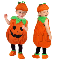 (COD) Children's Halloween Pumpkin Costume Baby Style Outfit COSPLAY clearance stock brandh boy shor