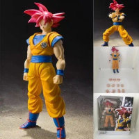 Dragon Ball Super Saiyan Red Hair Son Goku Zamasu PVC Action Figures Anime Dragon Ball Z Movable Joint Goku Figurine Toys 160mm