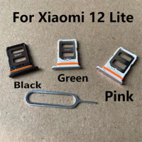 New For Xiaomi 12 Lite Sim Card Tray Slot Holder Socket Adapter Connector Repair Parts Replacement MI 12 Lite 5G