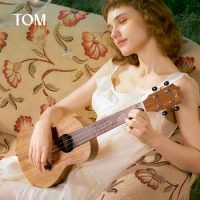 TOM Ukulele Top Solid Acacia Concert/Tenor 23-inch/26-inch With Case,Capo,Strap,Wipe(M5)