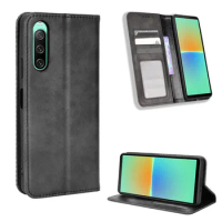 For Sony Xperia 1 5 10 IV V Case Luxury Flip PU Leather Wallet Magnetic Adsorption Case For Sony 1IV 5IV 10IV Phone Bags