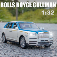 132 Rolls Royce Cullinan ล้อแม็กรถยนต์รุ่น D Iecasts ของเล่นรถรุ่นจำลองแสงเสียงดึงกลับคอลเลกชันของขวัญเด็ก