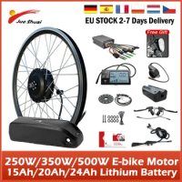 36V 48V 500W Ebike Conversion Kit 15/20/24AH Hailong Battery Front Rear Wheel Hub Motor 20 26 27.5 29 inch 700C Electric Bicycle
