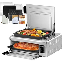 Digital Air Fry Countertop Oven, Air Fryer Toaster Oven Combo Flip UP Save 50% Space, 9 in 1 Electric Indoor Countertop Pizza