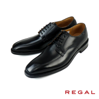 REGAL 日本原廠手工壓線綁帶德比鞋 黑色(03AR-BL)