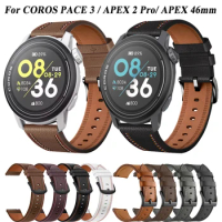 For COROS PACE 3 2 Leather 20mm 22mm Watch Strap For COROS APEX 2 Pro/ APEX 42mm 46mm Watchband Wristband PACE 2 Bracelet Straps