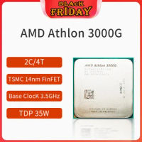 New AMD Athlon 3000g 2-Core 4-Thread 14NM 35W cpu work CPU Processor Socket AM4 Without Fan