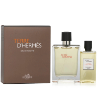 Hermes Terre D'Hermes Coffret：淡香水噴霧 100ml/3.3oz + 頭髮和身體沐浴露 80ml/2.7oz 2 件