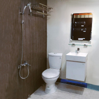 【宜蘭白鵝店】套餐衛浴六件組 CAESAR凱撒衛浴省水馬桶+面盆附腳+台灣製面盆龍頭+台灣製沐浴龍頭+防霧化妝鏡+置衣架