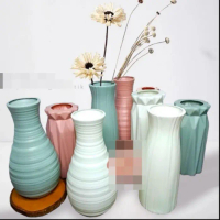 TERBARU Vas Bunga Plastik Estetik / Vas bunga minimalis / Pot Bunga Warna Warni Hiasan Dekorasi Ruma