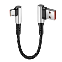 สายชาร์จเร็ว USB เป็น Type C, สายเคเบิล 90 องศา, 480Mbps, ใช้งานง่าย