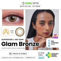 [PILIH LOKAL] Superstar X Ari Izam Glam Bronze Softlens Warna Premium Bulanan -2.25