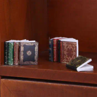Vintage 1:12 Scale Dollhouse Books European Style Dollhouse Decoration Notebook Mini Classical Books Miniature Photography Props